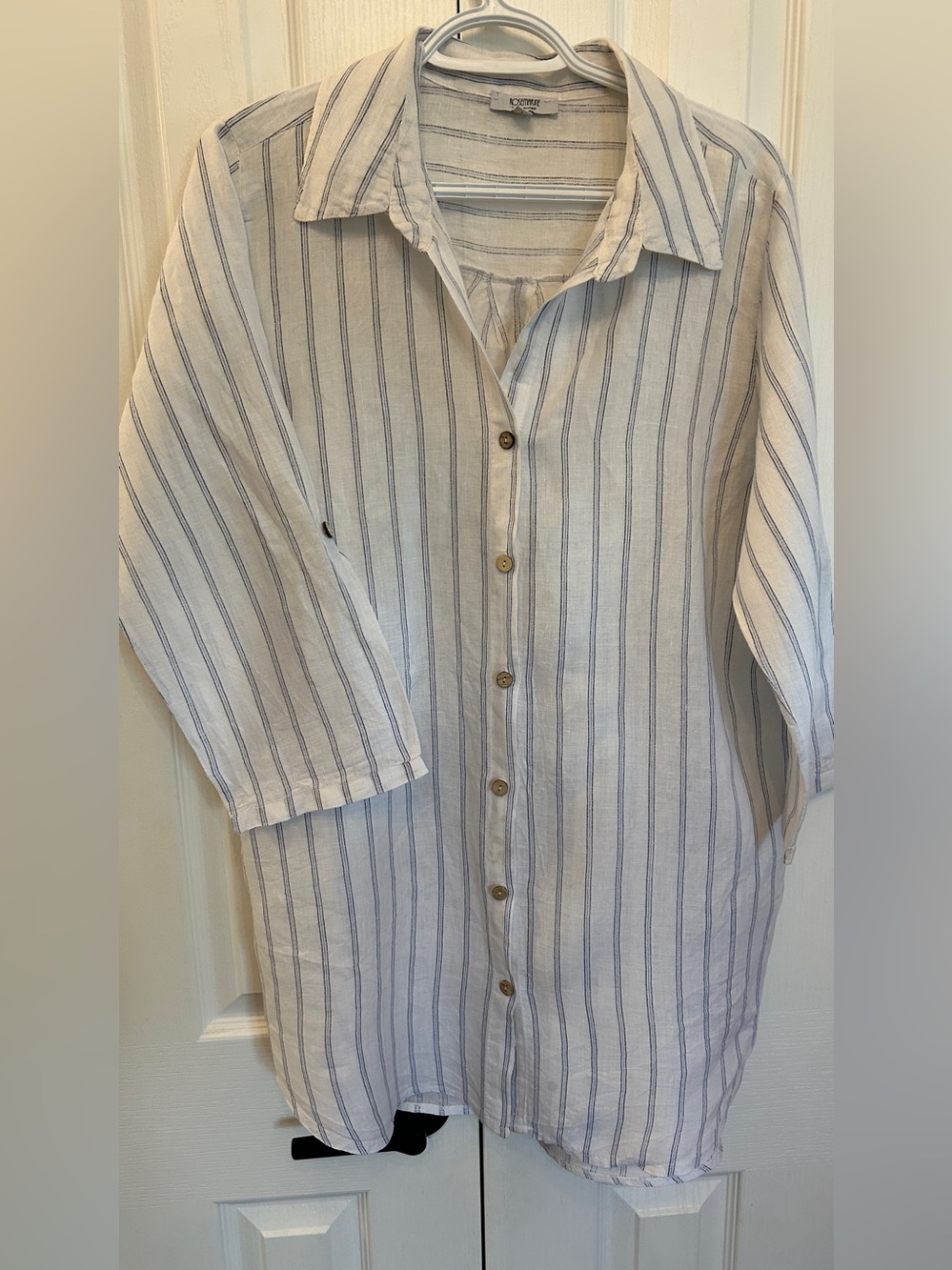 Rosemarine Made in Italy Linen Stripe Tunic Beach Cover Up Size L